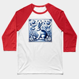 Vintage Dutch Tile: Rabbit No.4 Baseball T-Shirt